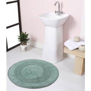 Radiant Collection Cotton Ruffle Pattern Tufted Bath Rug - Home Weavers - 1 of 4