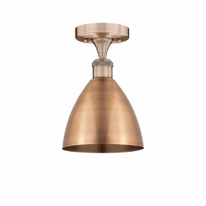 Metal Bristol - 1 Light Semi-Flush Mount In Industrial Style-10.25 Inches Tall and 7.5 Inches Wide - 1 of 1