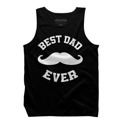 Men's Design By Humans Best Dad Ever Mustache By sukhendu12 Tank Top