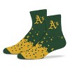 MLB Oakland Athletics Adult Quarter Socks: Cushioned Heel & Toe, Team Logo Design - 2 of 3