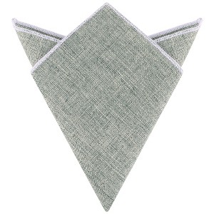 INSPIRE CHIC Men's Solid Linen Woven Pocket Square - 1 of 4