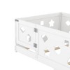 CAVINAS Twin/Full Size Kid Floor Bed with Slats,Safety Guardrails&Doors,Montessori Toddler Bed Frame,Solid Wood Floor Beds for Girls,Boys,Teens - 4 of 4