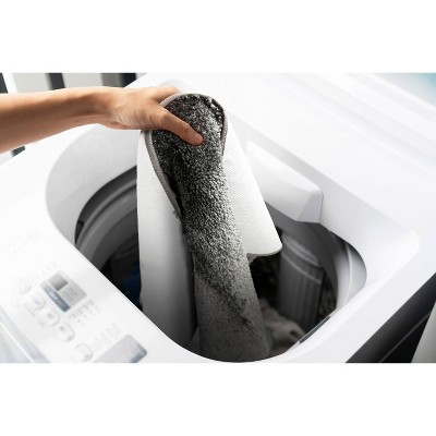 Purple Nylon Traditional Bathroom Rug Set with Latex Backing