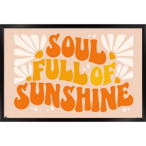 Trends International Hey Happy - Soul Full Of Sunshine Framed Wall Poster Prints - 1 of 4