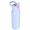 Zak Designs 20 fl oz Double Walled Stainless Steel Tranquility Insulated Straw Bottle - 4 of 4