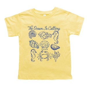 The Juniper Shop The Ocean Is Calling Collage Toddler Short Sleeve Tee - 1 of 4