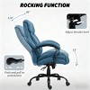 46.5" Executive Office Chair with Wide Seat, Lumbar Support & Swivel Wheels, Adjustable Height for Home Desk-3irtyhousy - 2 of 4