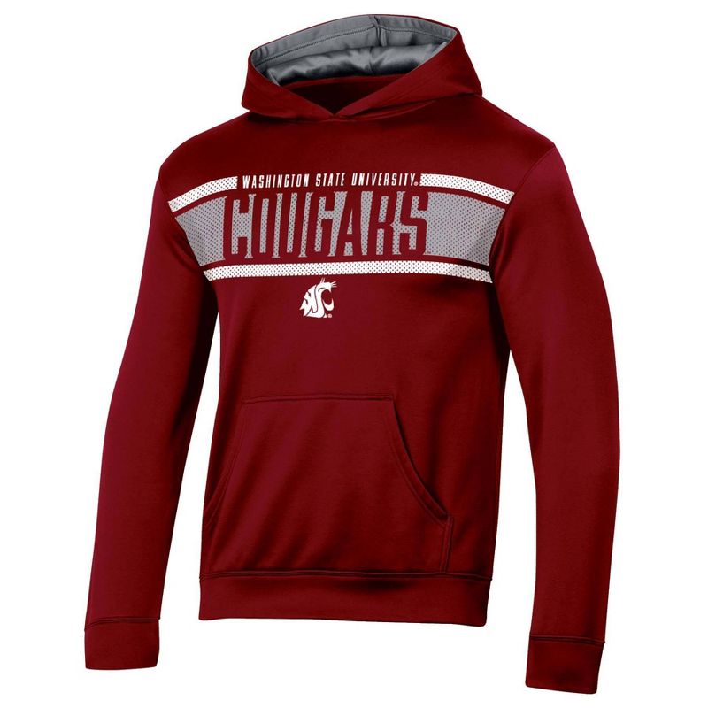 NCAA Washington State Cougars Boys&#39; Poly Hooded Sweatshirt, 1 of 4