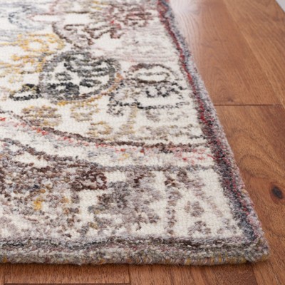 Safavieh Classy-Casual Ivory & Red Hand-Tufted Wool Square Rug