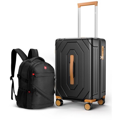 SUGIFT Carry On Luggage 20 Inch Expandable PC Hardside Suitcase with Spinner Wheels Aluminum Handle TSA Lock Anti-Theft Zipper