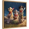Amanti Art Amarillo Sod Poodles (Prairie dogs) by Lucia Heffernan Canvas Wall Art Print Framed 16 x 16-in. - 3 of 4