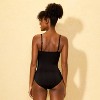 Women's Smoothing Shirred Scoop Neck Full Coverage One Piece Swimsuit - Shade & Shore™ - 2 of 4