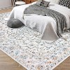 Ultra-Thin Floral Area Rug - Stain Resistant Non-Slip Large Carpet for Living Room, Dining Room Home Office - 3 of 4
