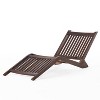 Sonora Wood Patio Folding Lounger with Cushion - Cream Cushion - Christopher Knight Home - image 3 of 4