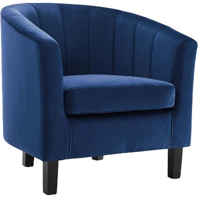 Modway Prospect Channel Tufted Performance Velvet Armchair - Navy
