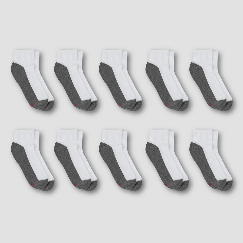 Hanes Premium Men's Cool Comfort Ankle Socks 10pk, 3 of 6