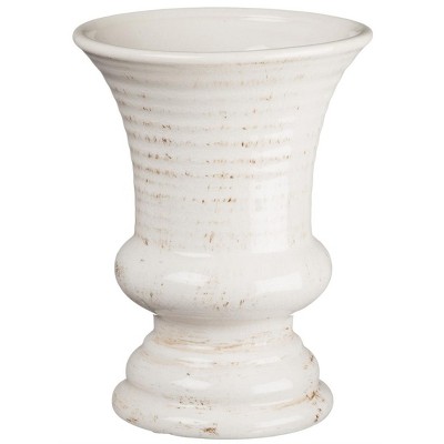 Sullivans Urn Vase 8"H Off-White