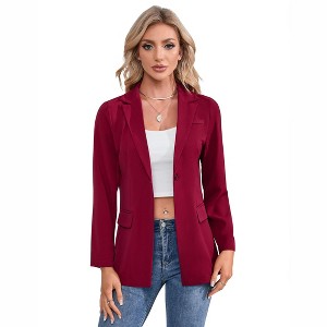 Women Business Casual Blazers with Lined Professional Work Suit Jacket with Pockets - 1 of 4