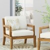 Christopher Knight Home Camak Outdoor Acacia Wood Club Chair with Cushions - 2 of 4