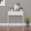 vidaXL Console Table Entryway Table Hall Narrow Side Table with Drawer Steel - 2 of 4