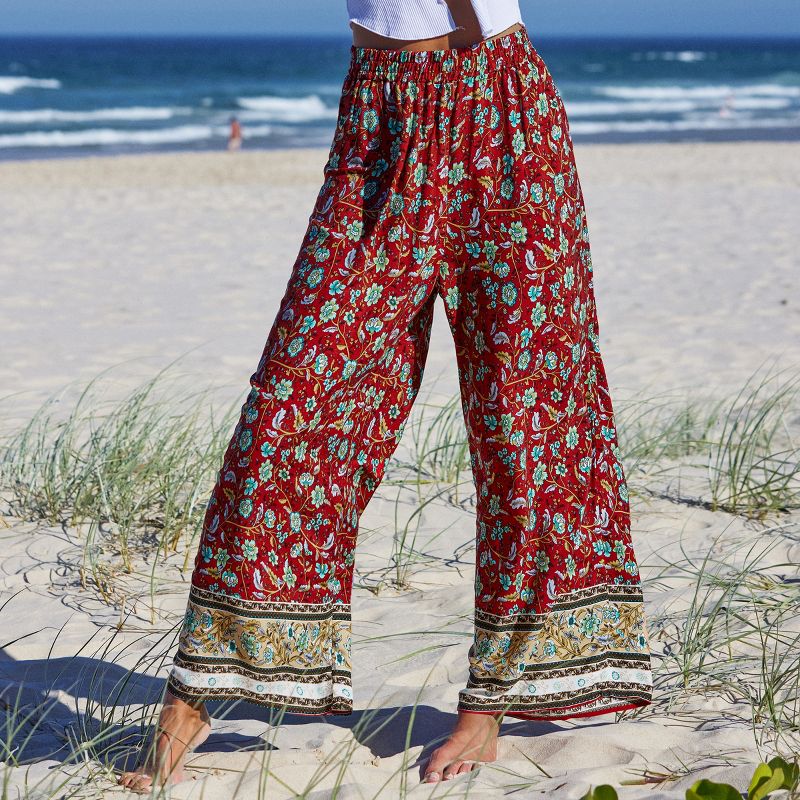 Women's Floral Smocked Waist Pants - Cupshe, 5 of 6