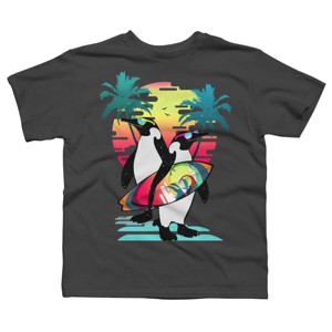 Boy's Design By Humans Penguin Summer Vacation By clingcling T-Shirt - 1 of 3