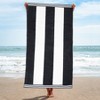 Cabana Stripe Oversized Cotton Beach Towel by Blue Nile Mills - 2 of 4