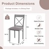 VECELO Metal Dining Chairs Set of 4/8, Steel Legs and PU Leather Cushion Seats for Kitchen Living Room, Black/Brown/Gray/White - 3 of 4