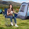 Tangkula Oversized Camping Chairs Heavy Duty Outdoor Folding Chair w/Cooler Pouch - 2 of 4
