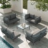 LayinSun 9 Pieces Rope Woven Patio Furniture Set, Modern Modular Sectional Sofa with Coffee Table and Upgrade Thickness Cushion - 2 of 4