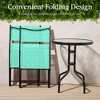 Best Choice Products 3-Piece Patio Bistro Dining Furniture Set w/ Round Textured Glass Tabletop, Folding Chairs - 4 of 4