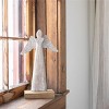 Angel Decorative Figure White Metal with Wood Base by Foreside Home & Garden - 2 of 4