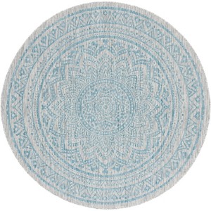 Courtyard CY8734 UV & Stain Resistant Non-Shedding Power Loomed Indoor/Outdoor Rugs - Safavieh - 1 of 4