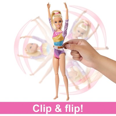 Barbie Gymnastics Playset with Blonde Fashion Doll and Accessories