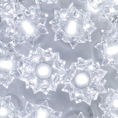 White Plastic 5" LED Lighted Hanging Ball Ornament Set