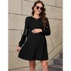 Maternity Dress Casual Pullover Sweater Midi Dresses - 2 of 4