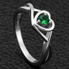 Christine Engagement Ring for Women Promise Heart Birthstone Cz Sterling Silver by Ginger Lyne - 4 of 4
