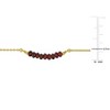 EVERLY JEWELRY | Yellow Plated Sterling Silver 7/8ct TGW Garnet Bead Bar Necklace, 16.5 inc + 2 inc - 2 of 4