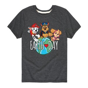 Boys' - Paw Patrol - Earth Day Globe Short Sleeve Graphic T-Shirt - 1 of 4
