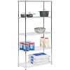 Honey-Can-Do 18" x 36" x 72" 5 Tier Organizing Shelf Chrome: Wire Shelving, Steel, 350 lb Capacity, Universal Storage - 2 of 4