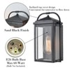 Claxy Black Outdoor Wall Lights Exterior Glass Shade Porch Light for House - 4 of 4