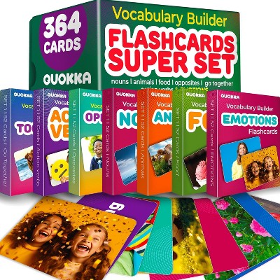 QUOKKA Flash Cards for Toddlers - Speech Therapy Toys - Vocabulary Builder for Kids