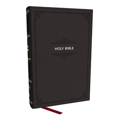 KJV Personal Size Large Print End-Of-Verse Reference Bible, Black Leathersoft, Red Letter, Comfort Print - by  Thomas Nelson (Leather Bound)