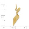 Black Bow Jewelry 14k Yellow Gold Textured Brick Trowel Charm - 4 of 4