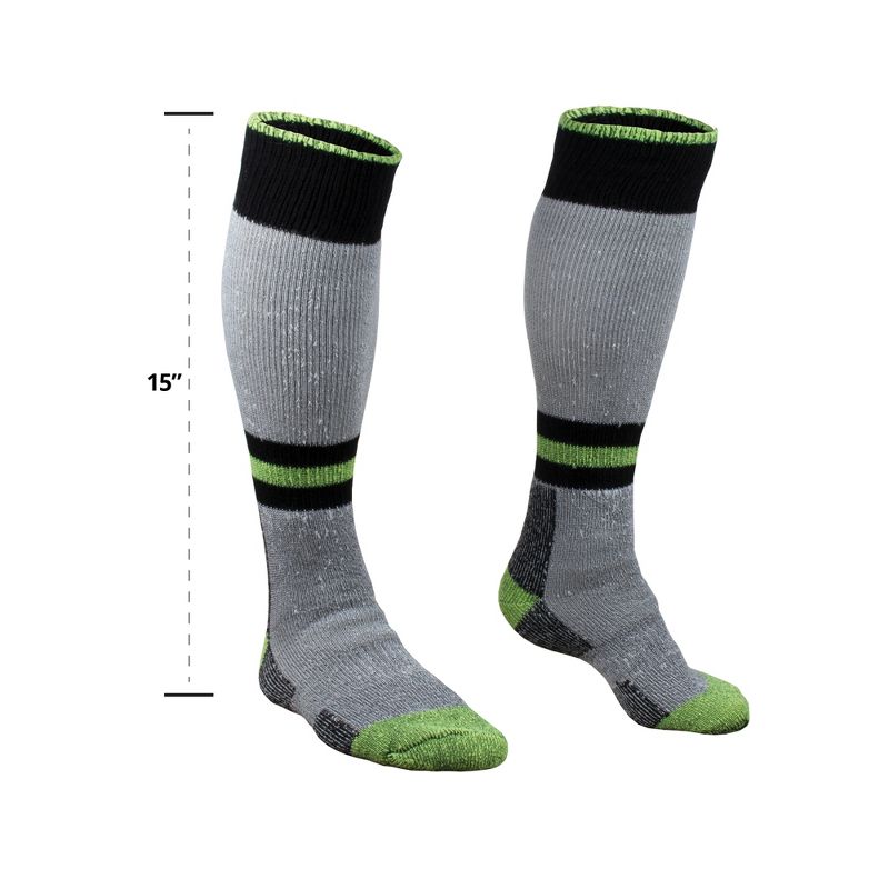 RefrigiWear Men's Cold Weather Moisture Wicking 15-Inch Knee Length Super Sock, 2 of 4