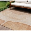 Terra Cotta Orange And Copper Abstract Washable Indoor Outdoor Area Rug - 2 of 4