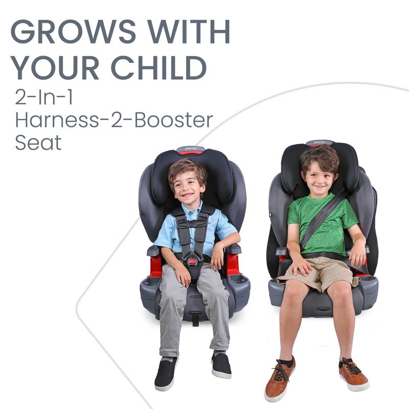 Britax Grow with You Harness SafeWash Booster Car Seat - Mod Black, 3 of 17