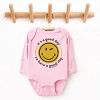 The Juniper Shop SmileyWorld It's A Good Day To Have A Good Day Circle Long Sleeve Bodysuit - 18M - Pink - 2 of 4
