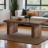 Hommoo 47.2" Rectangle Coffee Table Brown - 3 of 4