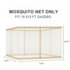Aoodor Universal 10 x 12 ft. Gazebo Replacement Mosquito Netting Screen 4-Panel Sidewalls with Double Zipper (Only Netting) - 3 of 4